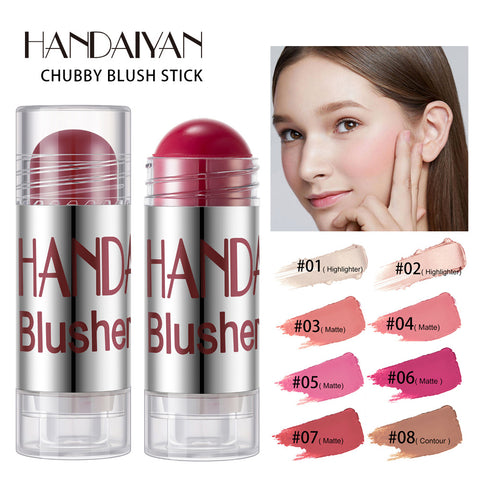 8 Colors Blush Stick Makeup Shimmer Contour - Tonight Makeup Store