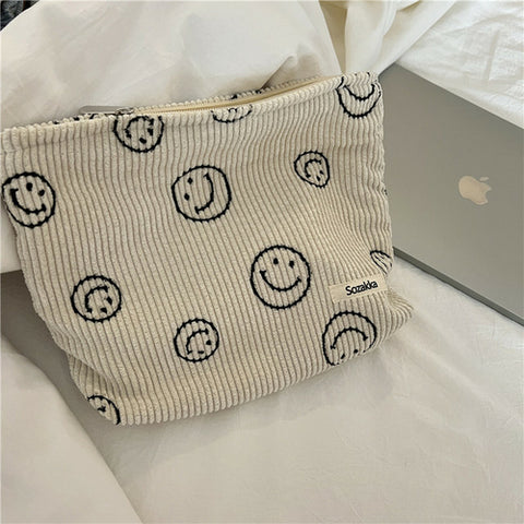 Corduroy Women Cosmetic Bag