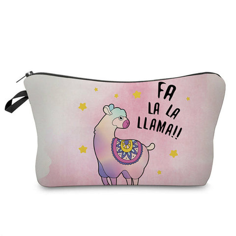 Llama Alpaca Cosmetic Bag