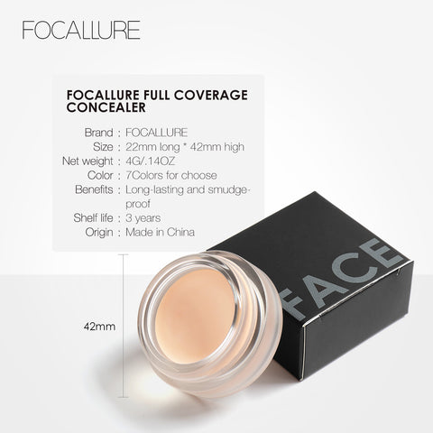 FOCALLURE Full Coverage Concealer Foundation Cream Ultra long lasting