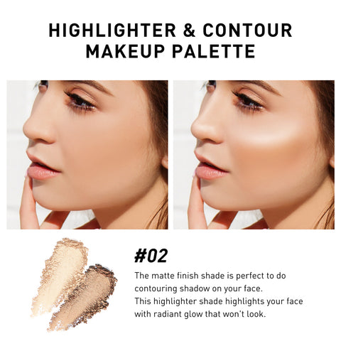 FOCALLURE Shimmer Bronzer and Highlighters Powder Makeup Concealer