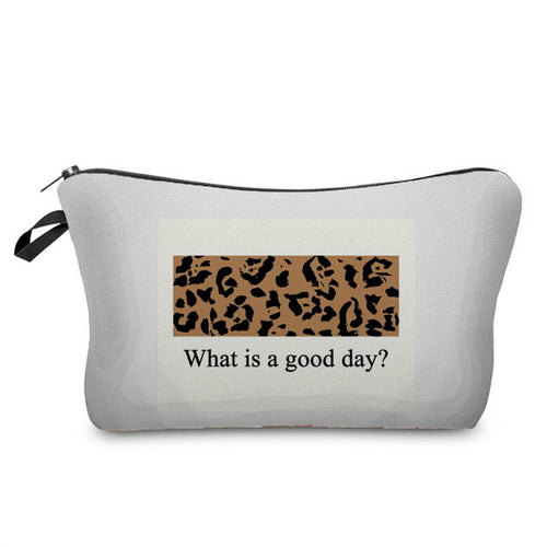 Leopard Letter Love Cosmetic Bag - Tonight Makeup Store