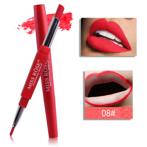 MISS ROSE 2 in 1 Lip Makeup Lipstick Pencil - Tonight Makeup Store