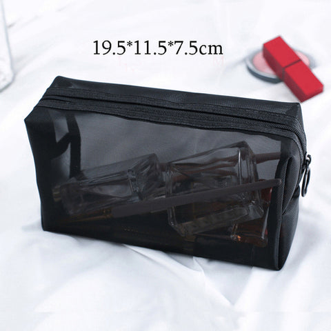Portable Mesh Transparent Cosmetic Bag