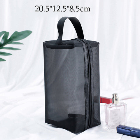 Portable Mesh Transparent Cosmetic Bag - Tonight Makeup