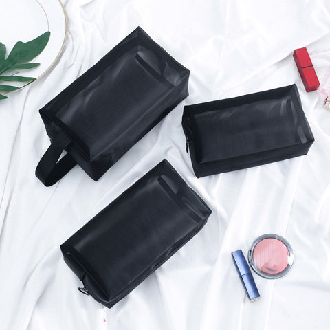 Portable Mesh Transparent Cosmetic Bag - Tonight Makeup