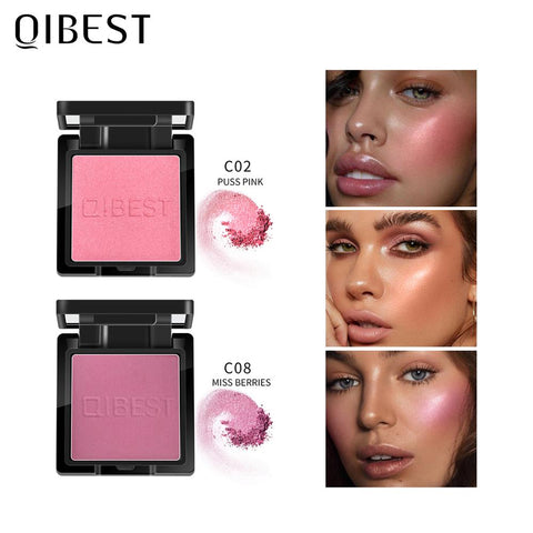 Qibest Blush Peach Pallete 8 Colors Face Mineral