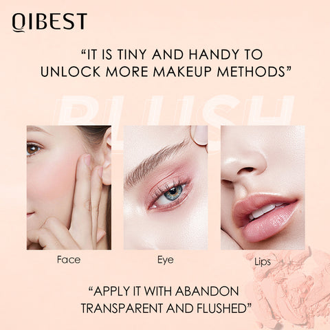 Qibest Blush Peach Pallete 8 Colors Face Mineral