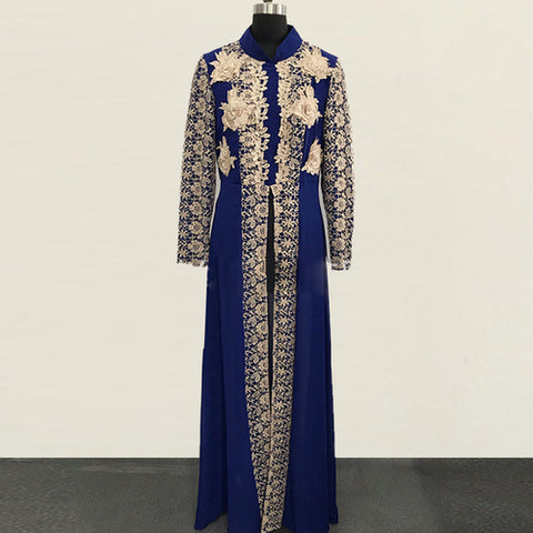 Saudi Arabian Muslim Long Skirt Vintage Ethnic Applique