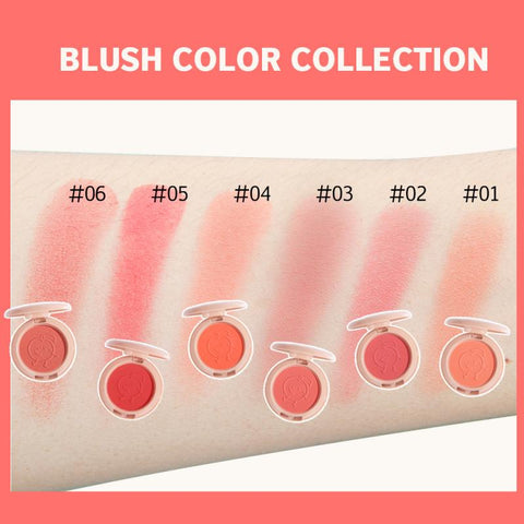 Single Color Blush Peach Pallete Face Blush Mineral Cream Shining