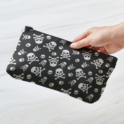 Skull Print Cosmetic Bag