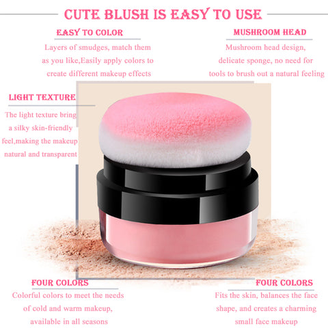 Soft Face Blusher Powder Cheek Nourishing Brightening Complexion Blush - Tonights Makeup