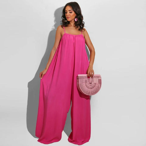 Spaghetti Straps Wide Leg Jumpsuit